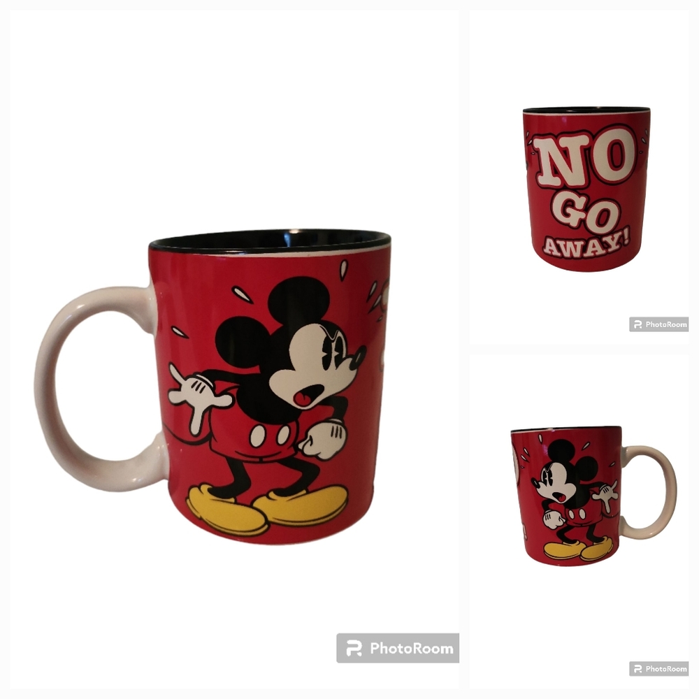 Disney Red Mickey Mouse Go Away By Jerry Leigh Mug
